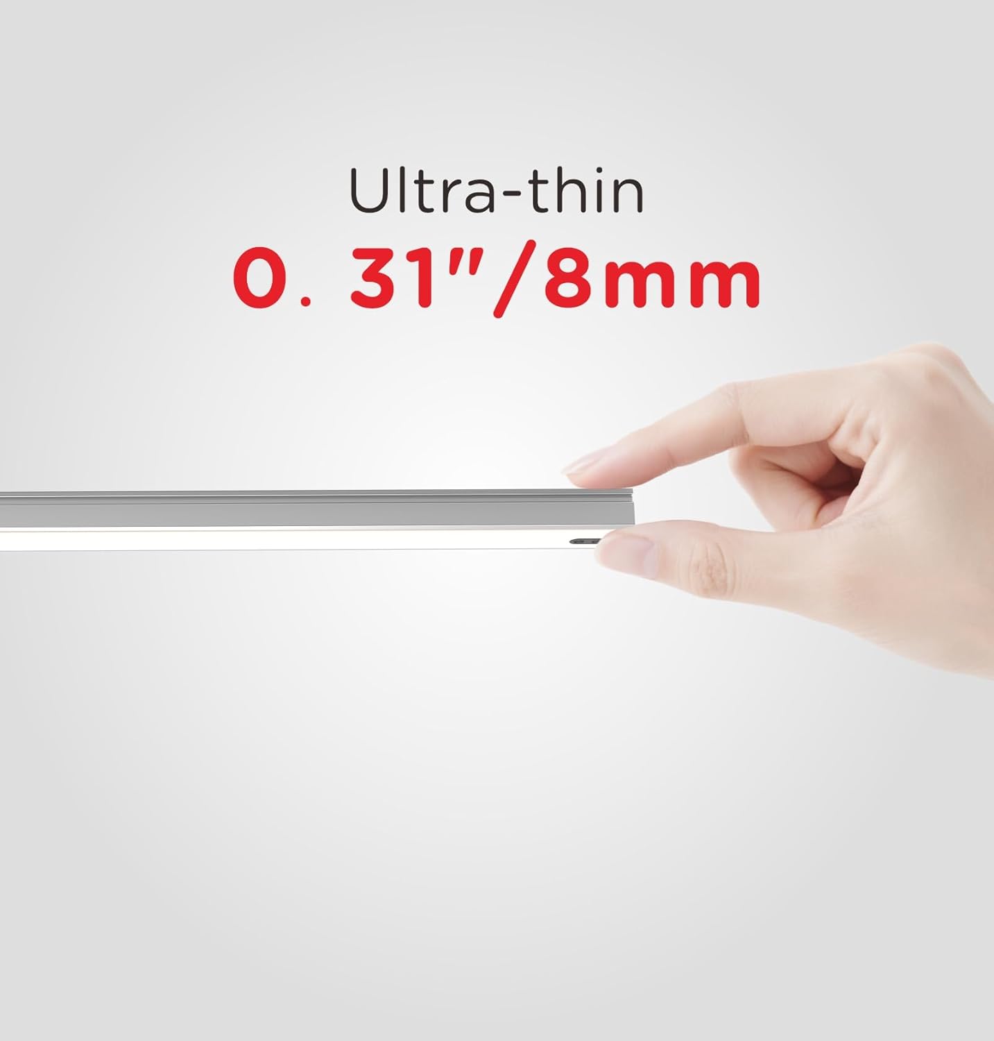 Hand Wave Under Cabinet LED Lighting Plug in, 10 Inch 4-Pcs Dimmable Linkable Ultra Thin Aluminum Alloy Housing, 4000K Natural White Motion Sensor Counter Lights for Kitchen, Shelf, Cupboard