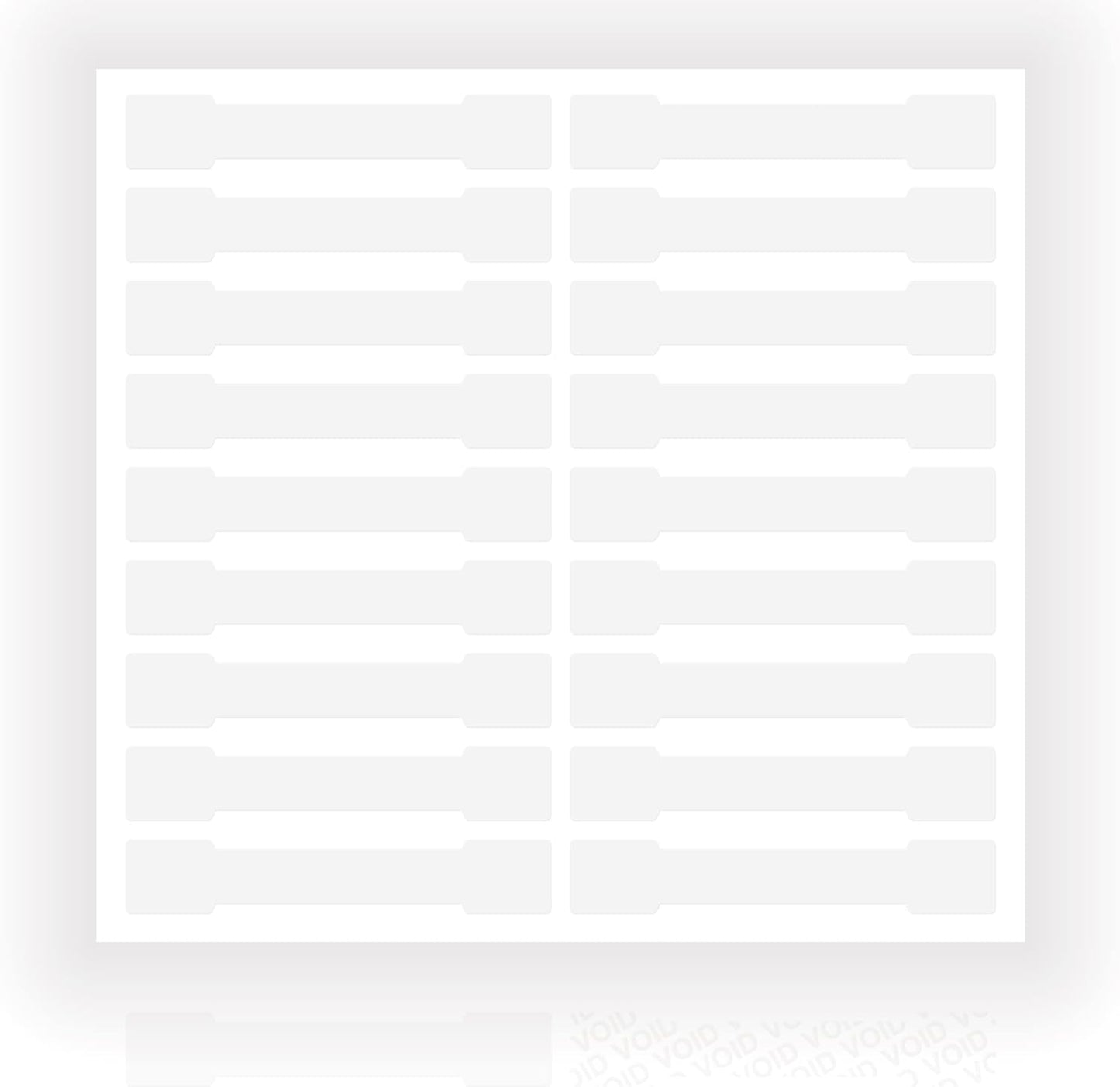 Transparent Blank Tamper Evident Labels Crystal Clear Sealing Package Seal Self Adhesive Security Warranty Void Tamper Proof Stickers (100pcs Bone)