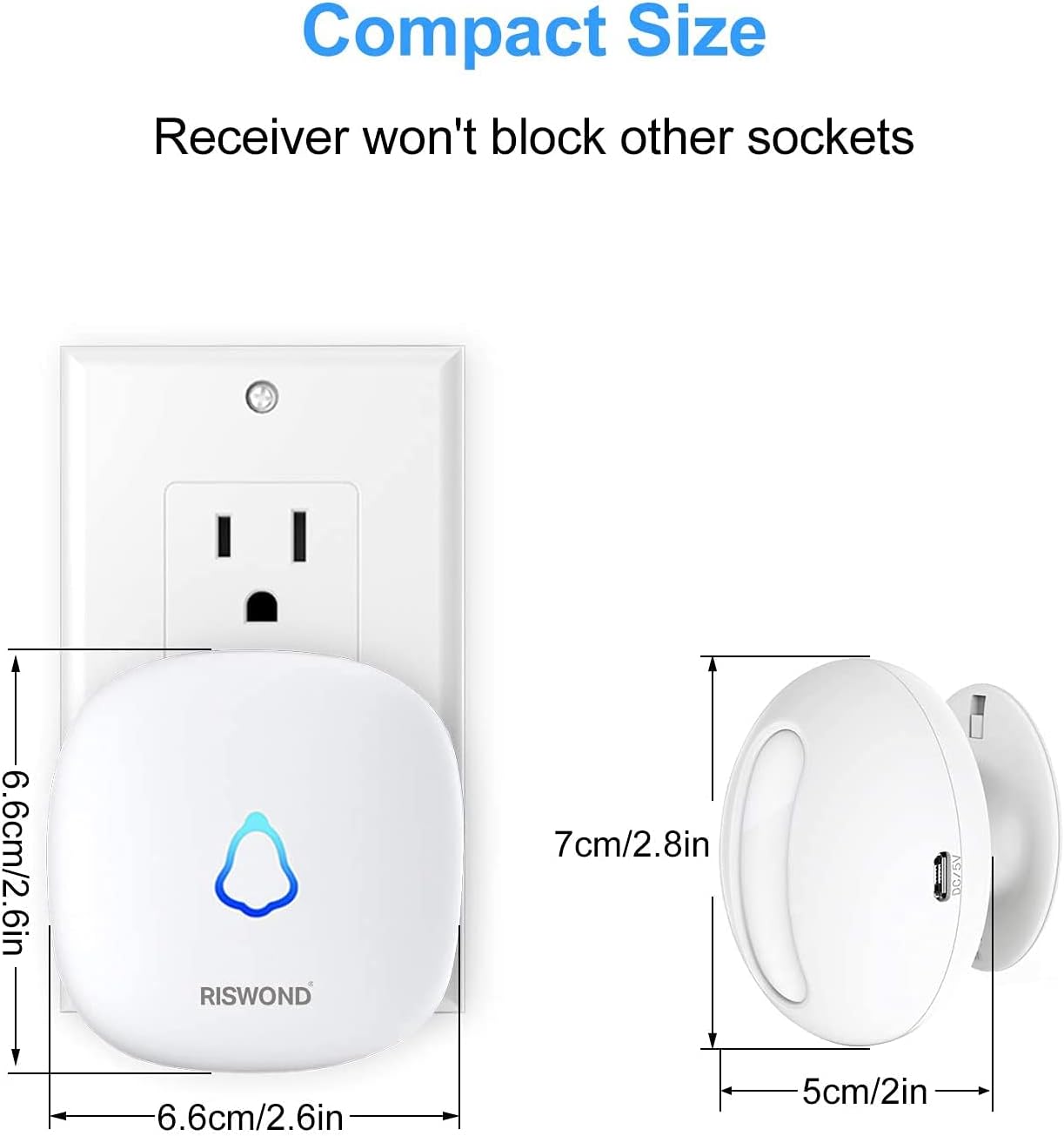 Wireless Motion Sensor Door Chime: Business Entry Doorbell Indoor Motion Detector Alarm Buzzer Store Entrance Alert Bell (1000Ft Range, 32 Tunes, 5 Level Volume) 1 sensors 2 Receiver