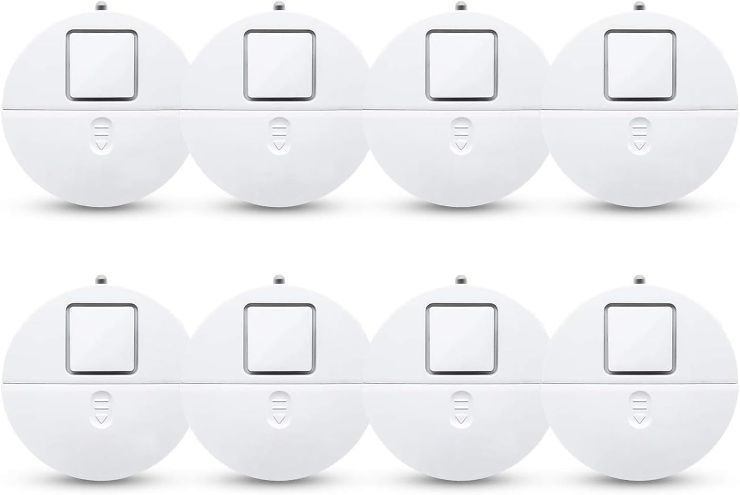 EVA LOGIK Modern Ultra-Thin Window Alarm with Loud 120dB Sound and Vibration Sensors Compatible with Virtually Any Window, Glass Break Alarm Perfect for Home, Office, Dorm Room- 8 Pack