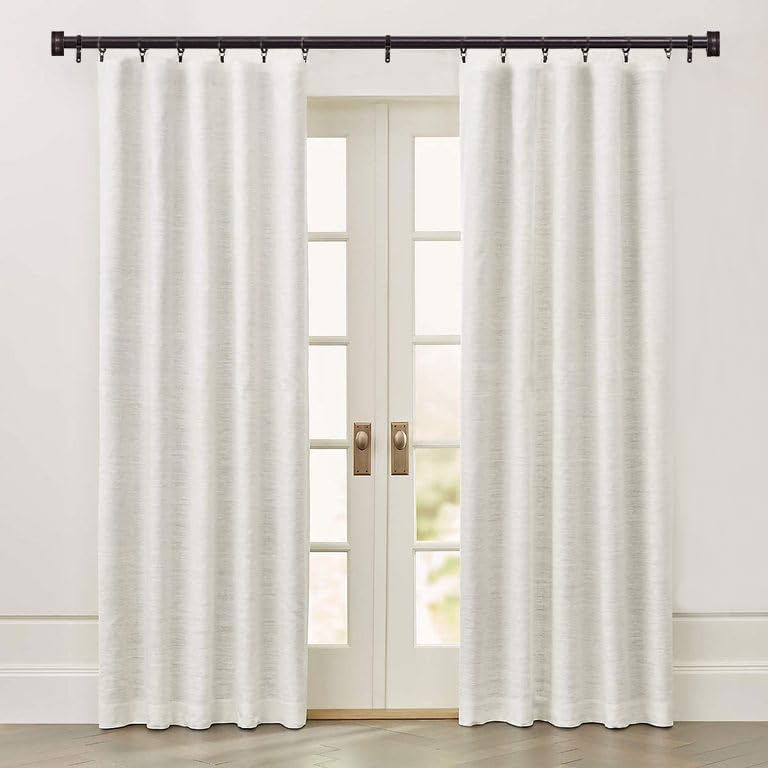 Adjustable Curtain Rods-18 to 88 Inches,1 Inch Modern Metal Drapery Rods, Adjustable Heavy Duty Curtain Pole with Simple End Caps