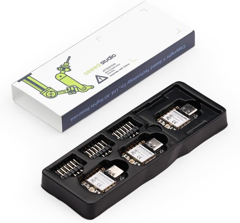 XIAO ESP32C3 3PCS Pack - RISC-V Tiny MCU Board with Wi-Fi and Bluetooth5.0, Battery Charge Supported, Power Efficiency and Rich Interface