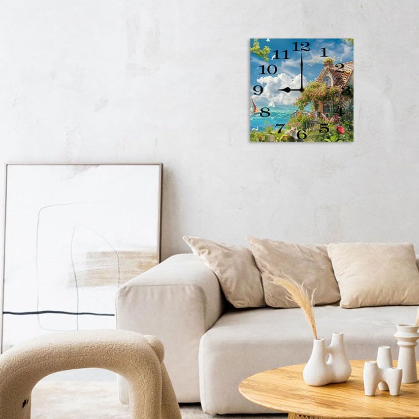 10 in Dog Pooping -197 Wood Wall Clock – Digital Time Display, Smart Home Compatible for Bedside or Workspace