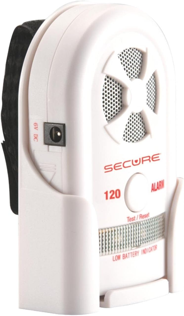 Secure Bed Alarm for Elderly Adults - Long-Term 12 x 30 in. Pressure Sensor Pad, 120 dB Caregiver Alert Monitor & Power Adapter - Smart and Reliable Fall Prevention for Seniors, Dementia Patients