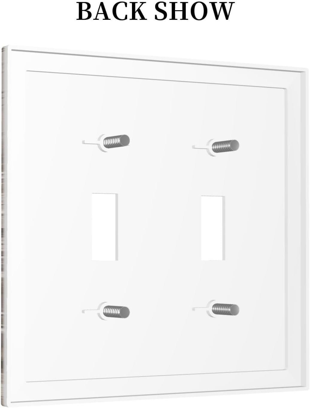 Decorative Switch Plates Vintage Rustic Floral White Daisy Flower Oil Painting Style 2 Gang Double Toggle Outlet Light Switch Cover Wall Plate Electrical Faceplate for Home Farmhouse Decor