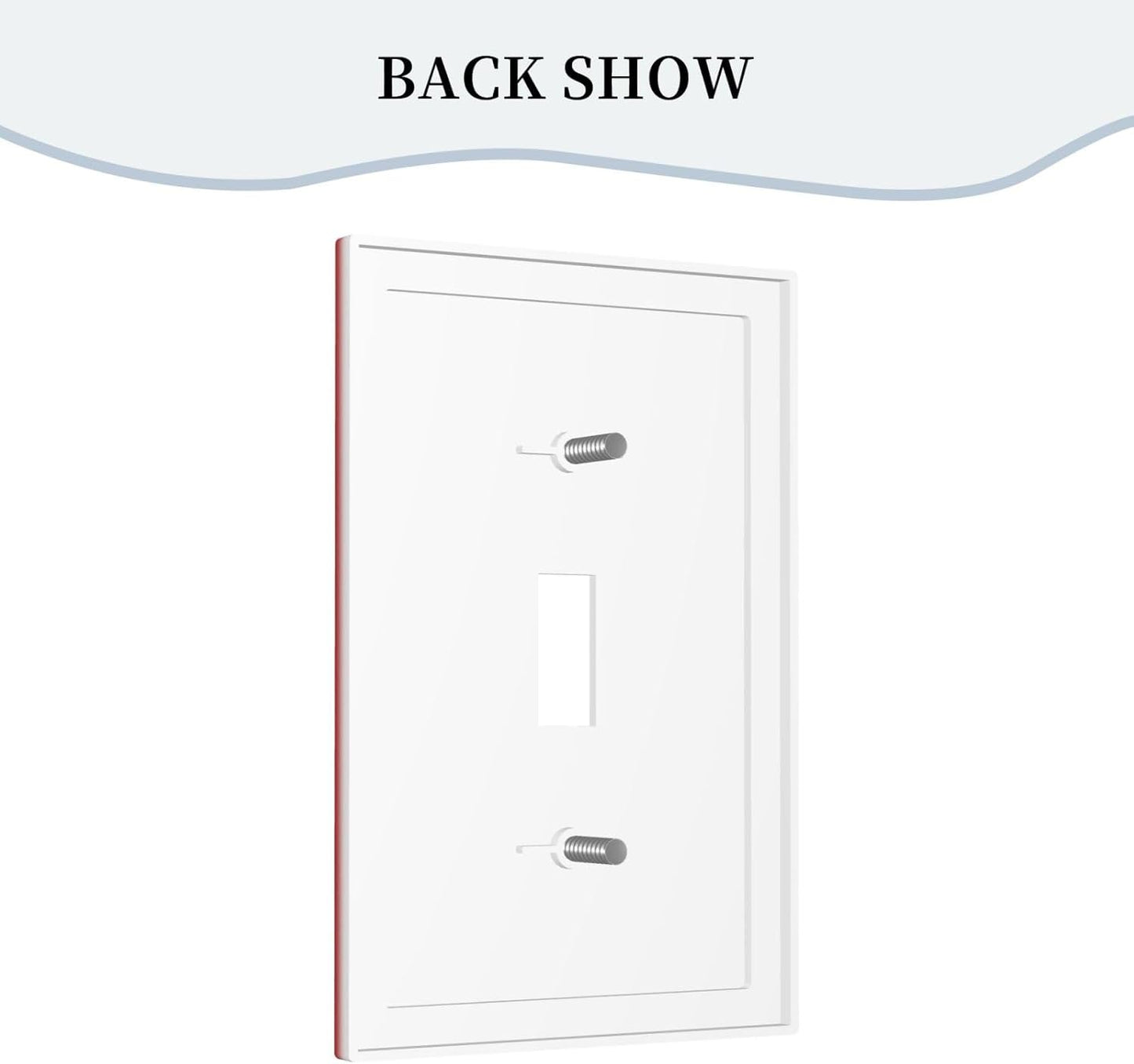 Decorative Light Switch Plate Covers Red Fire Alarm Novelty 1 Gang Wall Plate Single Toggle Switch Cover Plate Jumbo Electrical Switchplate Receptacle Faceplate for Bedroom Office Decor