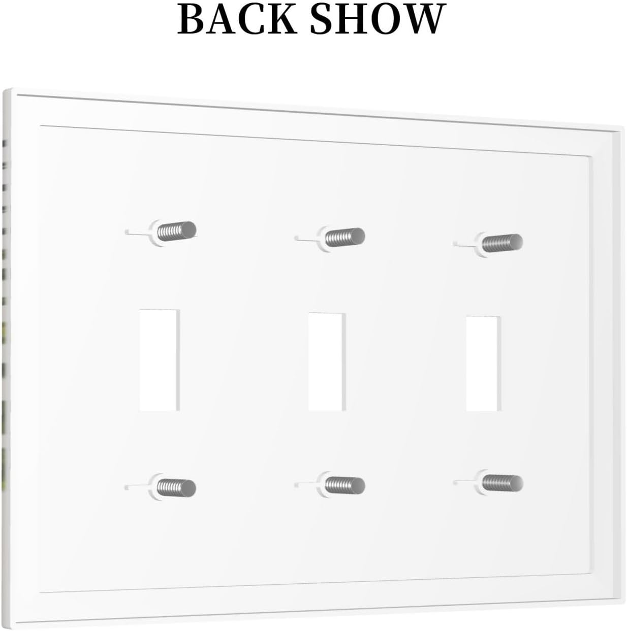 Beautiful Boho Mid Century Large Archs Sun Leaves Plants Decorative Switch Plates 3 Gang Wall Plate Triple Toggle Light Switch Cover Faceplate Electrical Wall Panels for Bedroom Living Room Decor