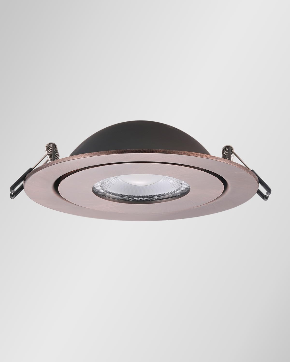 Canless Gimbal LED 4-inch - Swivel 90° tilt 360° Rotation Adjustable 6PACK 4" dimmable Eyeball LED Wafer recessed retrofit Ceiling Spotlight Can Light Oil Rubbed Bronze 4 inch 6 Pack