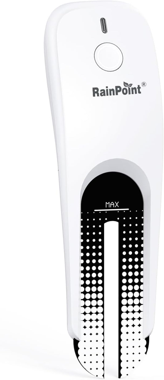 RainPoint 3-in-1 APP Remote Monitoring WiFi Soil Moisture Meter for Plants Indoor/Outdoor,IP66 Waterproof Sensor Only Can Not Use Alone,Smart Wireless Temperature Sunlight Hygrometer