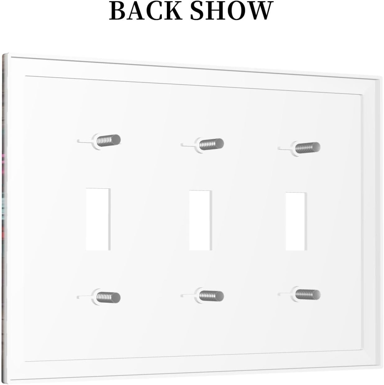 Decorative Switch Plates Hip Hop Street Graffiti Flame Car 3 Gang Wall Plate Triple Toggle Light Switch Cover Faceplate Electrical Wall Panels for Bedroom living Room Decor