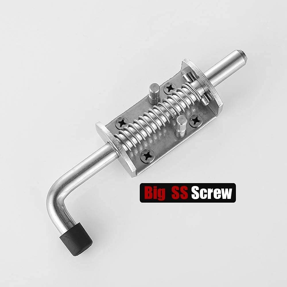 Heavy Duty 304 Stainless Steel Spring Pin Latch Lock Assembly for Doors Cabinets and Utility Trailer Gate -136mm/155mm/165mm (1 pcs) (12X135)