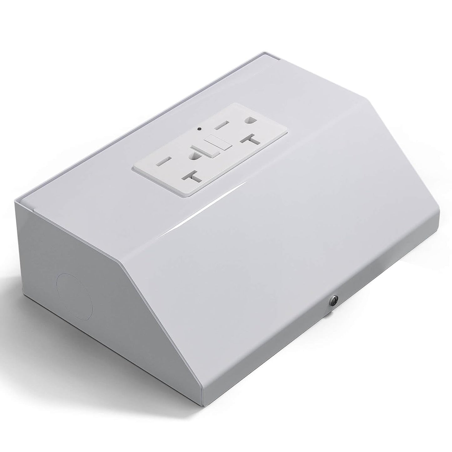 Under Cabinet Outlet/Wall Distribution Box, 20 AMP GFCI Safety Outlet, Self-Testing, Mis-Wire Protection