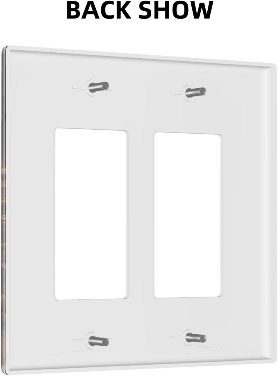 Decorative Outlet Covers Retro Coffee Maker Beans Cup 2 Gang Wall Plate Double Rocker Two Switch Wall Cover Plate Jumbo Dual GFCI Faceplate for Kirchen Home Decor