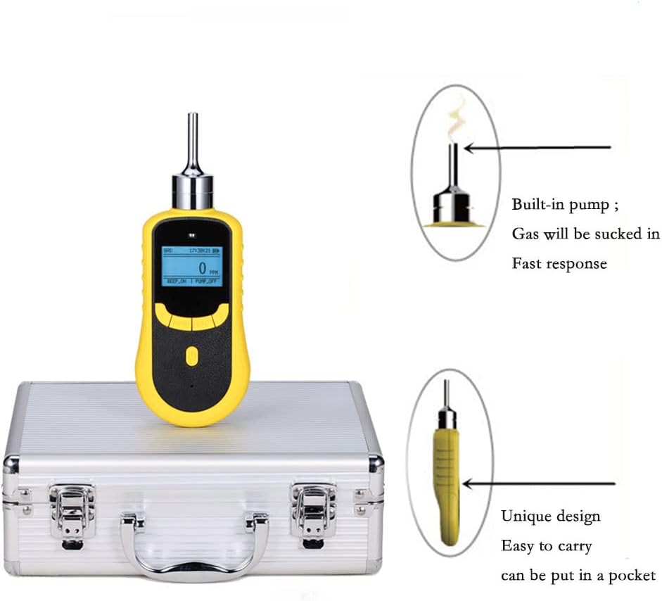 ATO Portable Formaldehyde (CH2O) Gas Detector, 0 to 50 ppm Handheld CH2O Alarm Air Quality Measurement Tester Monitor, with Sound, Light & Vibrating Alarm