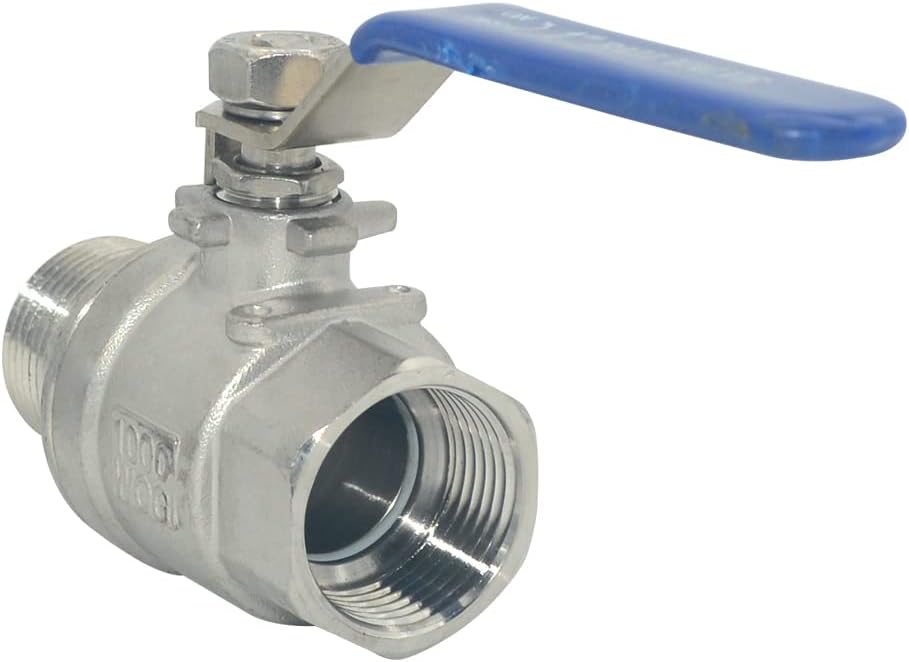 DAN SPEED 1 Inch Male x Female NPT Ball Valve S304 Stainless Steel,Full Port Heavy Duty for Water, Oil, and Gas,1000WOG (1 inch)