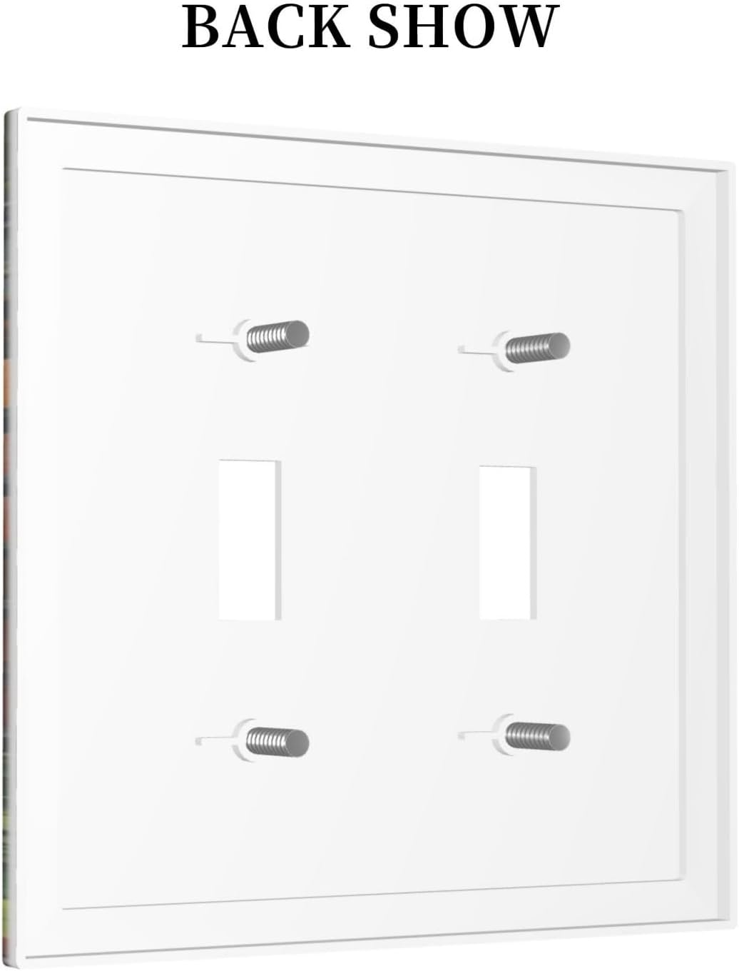 Library With A Lot Of Books Light Switch Covers Double Toggle 2 Gang Wall Plate Dual Decorative Switchplate Electrical Faceplate for Farmhouse Decor