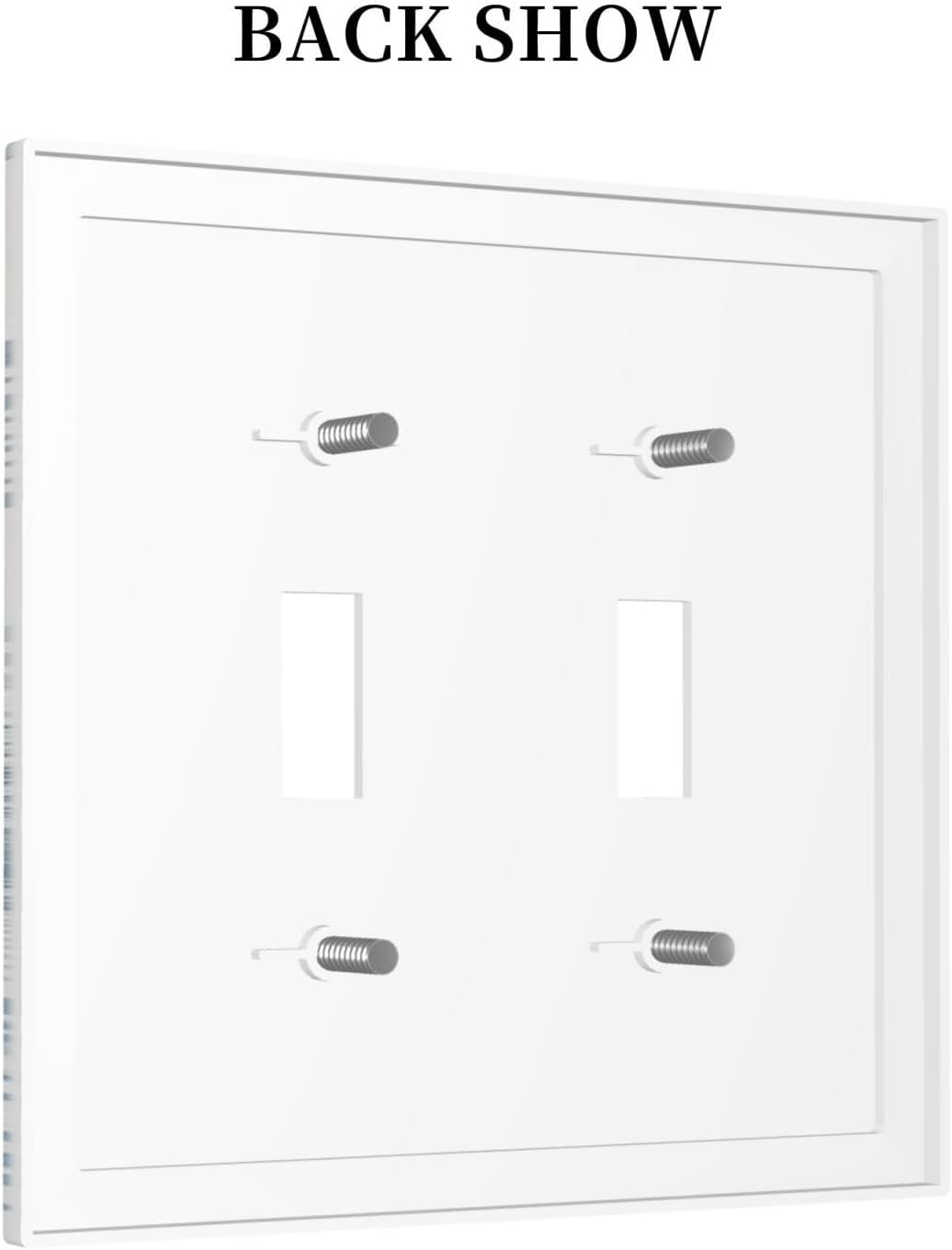 Decorative Light Switch Plate Covers Blue Starfish Coral Seaweed 2 Gang Light Switch Cover Plate Double Toggle Wall Plate Outlet Covers for Bathroom Bedroom Decor （2 Pack）