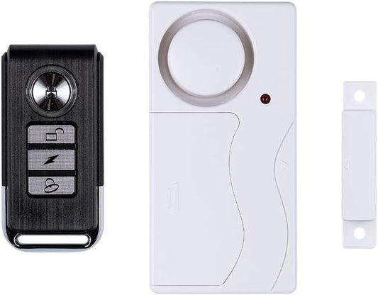 SABRE Door or Window Alarm With Remote, 120dB Alarm, Audible Up To 750-Feet (230-Meters), 4 Adjustable Settings, Arm and Disarm From A Distance, Battery Operated, No Wiring Required, Easy to Install