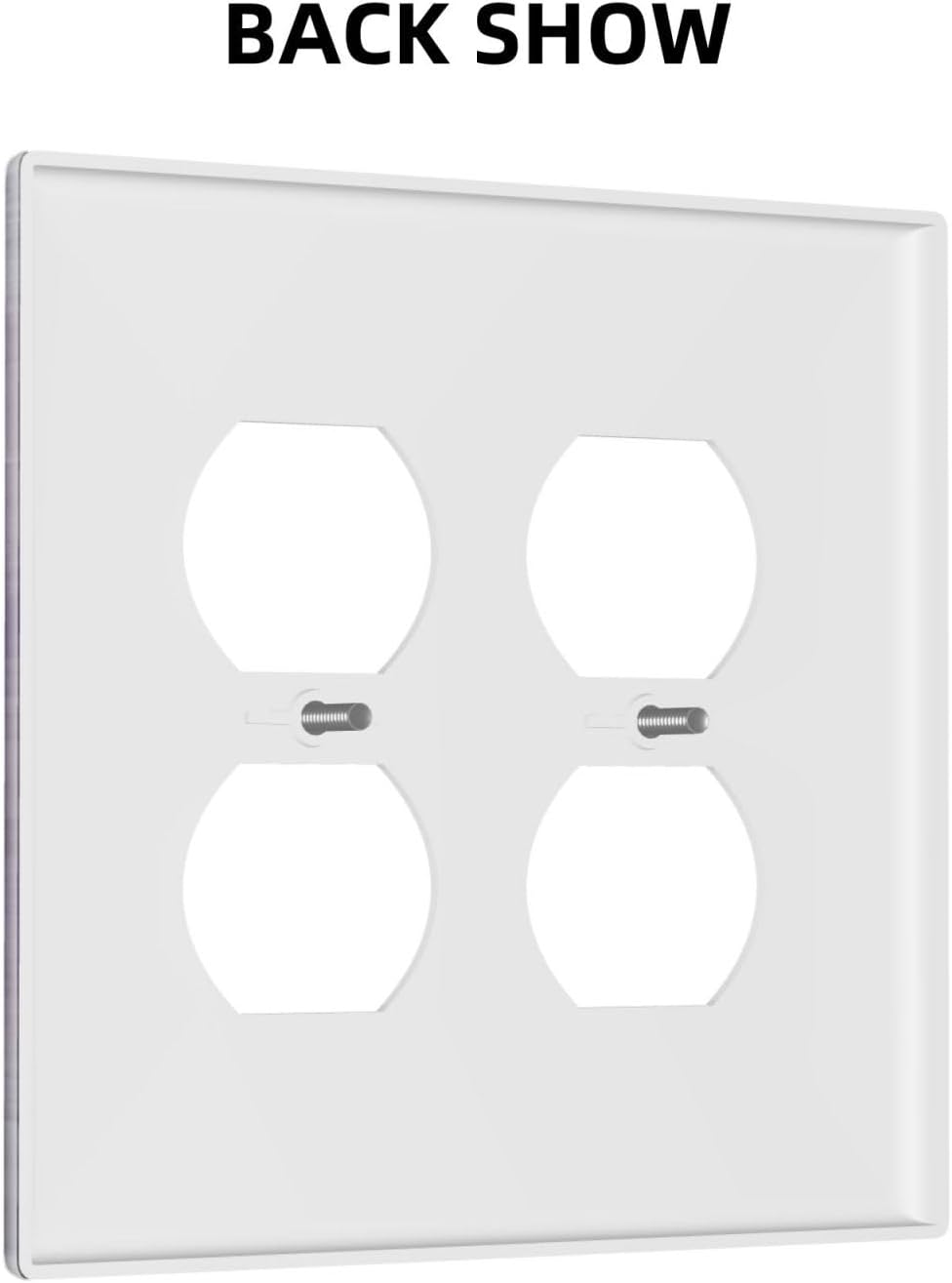 Decorative Outlet Covers Rustic Purple Daisy Grey Flowers 2 Gang Wall Plate Cover Double Duplex Receptacle Two Switch Light Switch Cover Plate Jumbo Dual Faceplate for Home Decor