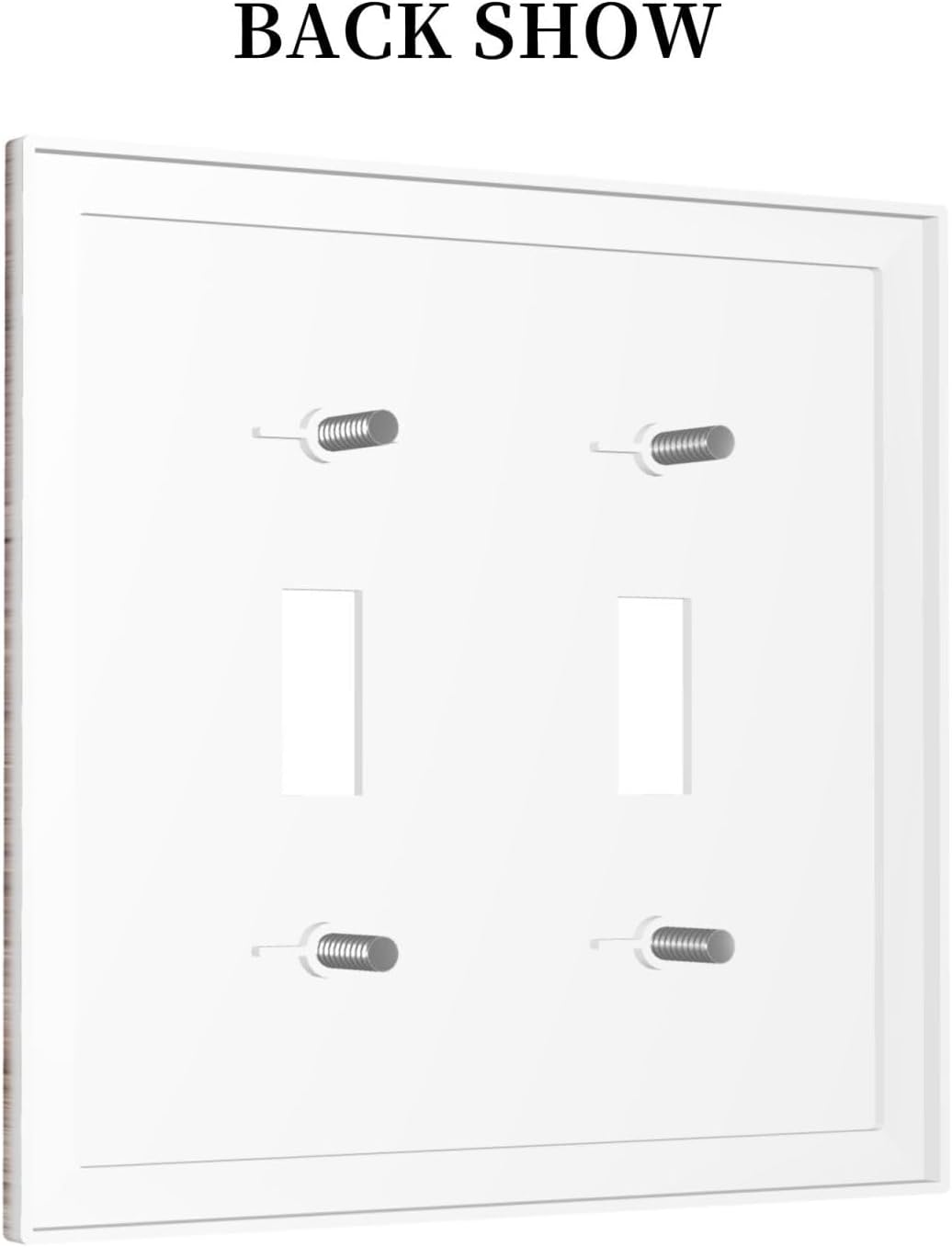 Decorative Switch Plates Retro Wood Brown Farmhouse Barn Wooden 2 Gang Double Toggle Outlet Light Switch Cover Wall Plate Electrical Faceplate for Farmhouse Cabin Decor