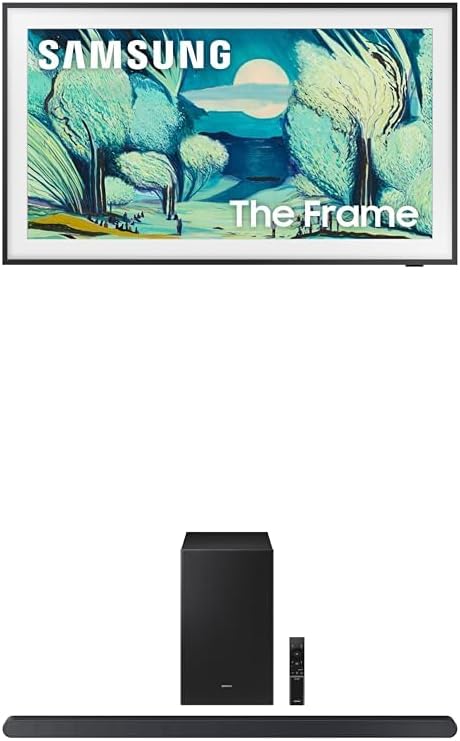 Samsung 50-Inch Class The Frame LS03F 4K QLED Smart TV (2025 Model) + Samsung S700D 3.1ch Soundbar w/Wireless Dolby Atmos Audio, Ultra Slim Design, HW-S700D/ZA