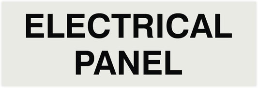All Quality Basic Electrical Panel Sign - Fire Regulation Safety Compliance Sign - Lt Gray - Small (1 Pack)