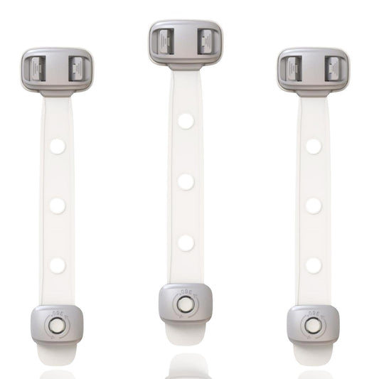 Baby Proofing Child Safety Locks(3 PCS) - Cabinet Locks for Babies,3M Adhesive Cabinet Latches, Multi-Purpose for Fridge Drawers,Ovens Toilet Seats,Trash Can, No Drilling (3 Count)