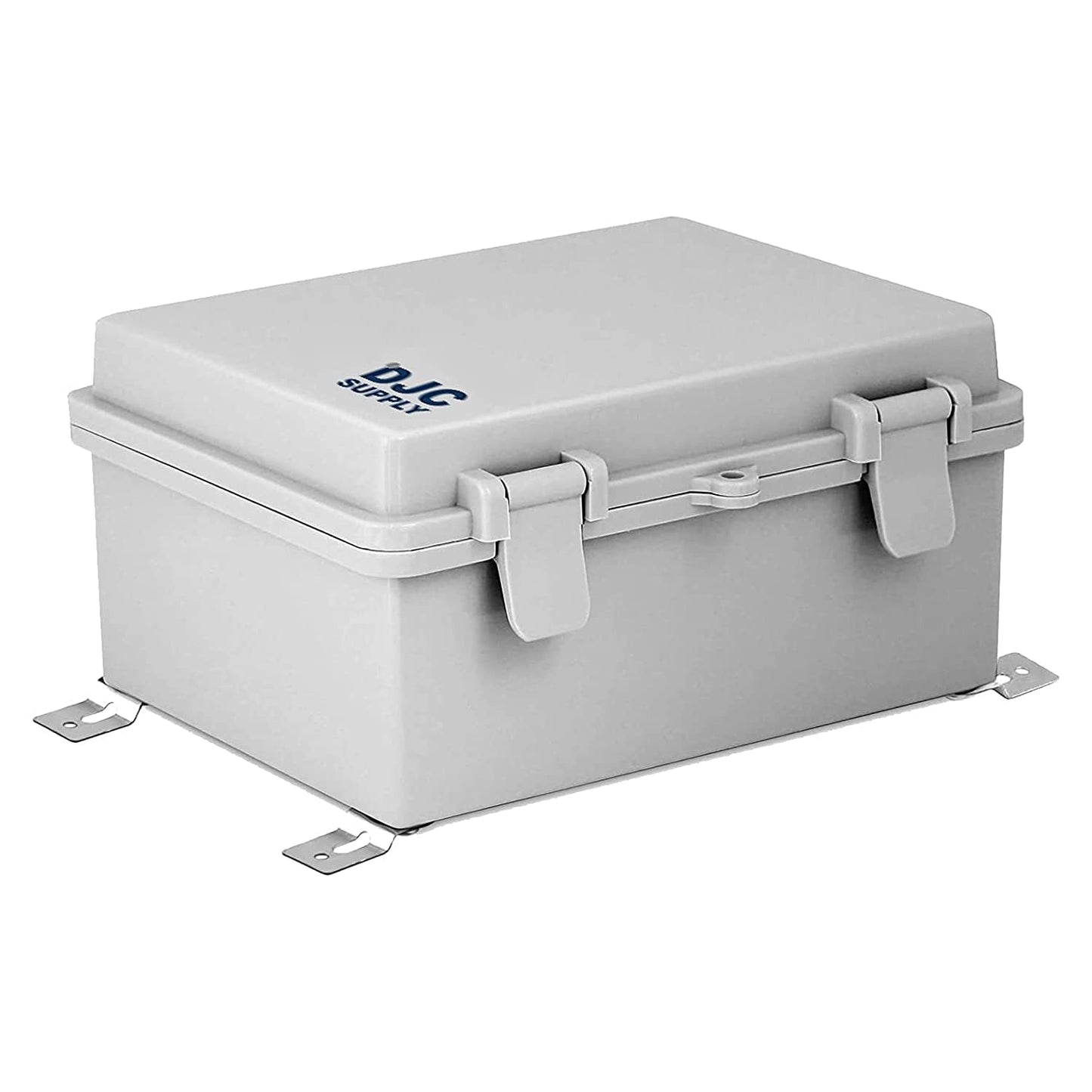 Co. ABS 6.6" x 8.7" x 4.3" Waterproof IP67 Hinged Electronics Box with Mounting Plate, Bracket, and Plastic Cover and Clips