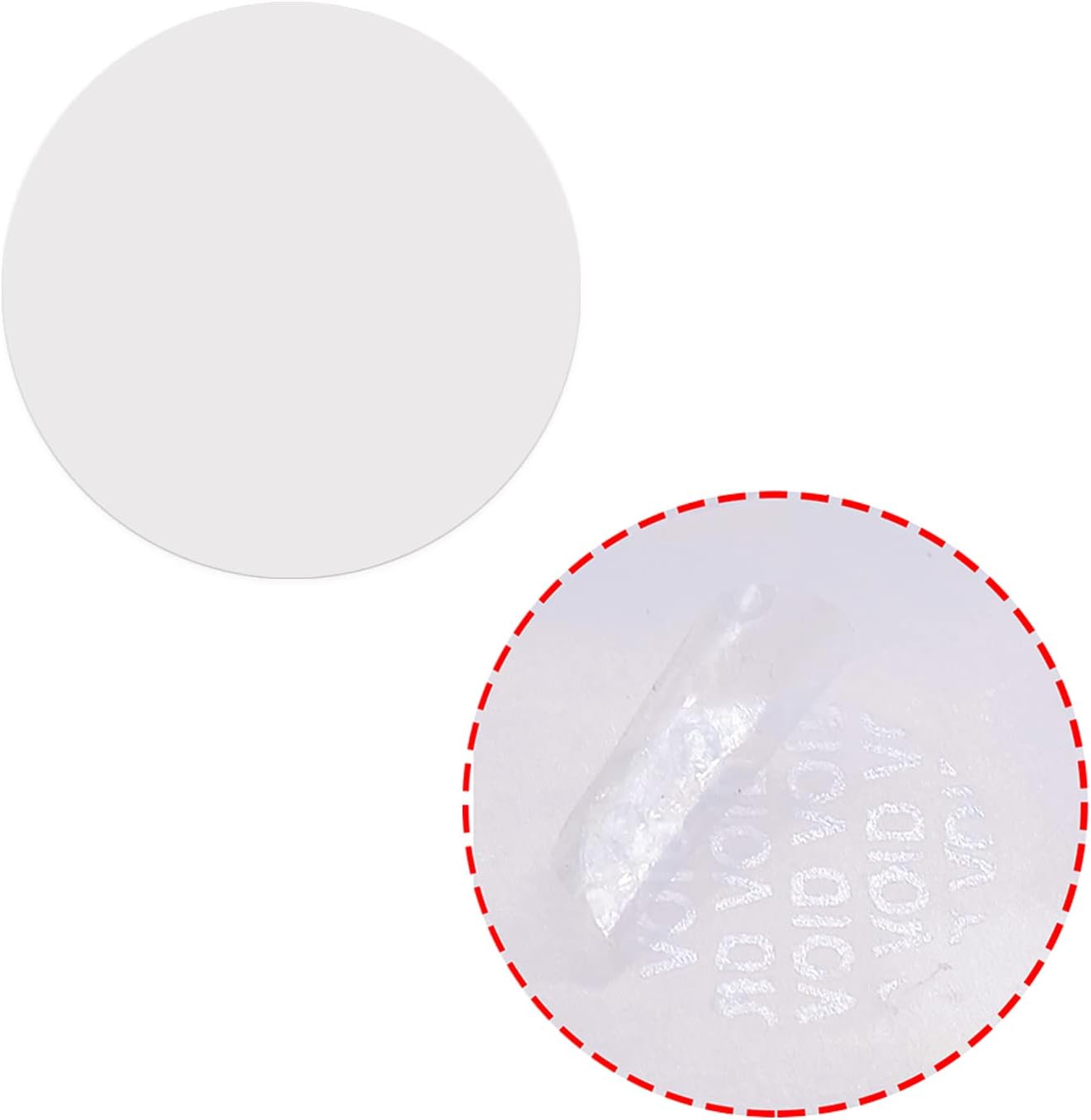 Transparent Blank Tamper Evident Labels Crystal Clear Sealing Package Seal Self Adhesive Security Warranty Void Tamper Proof Stickers (500pcs Round)