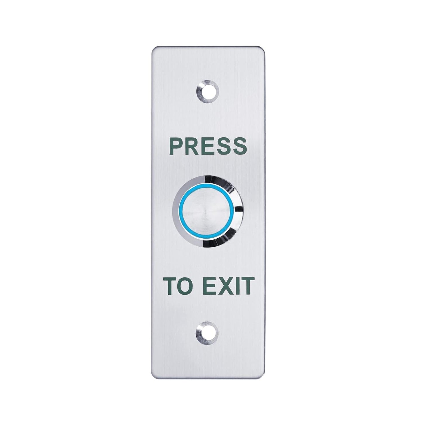 Push to Exit Button，12V DC Push to Exit Switch with LED Light, IP67 Waterproof,NC/NO/COM Outputs, Surface Mount Request-to-Exit Device for Access Control Systems (115X40-B)