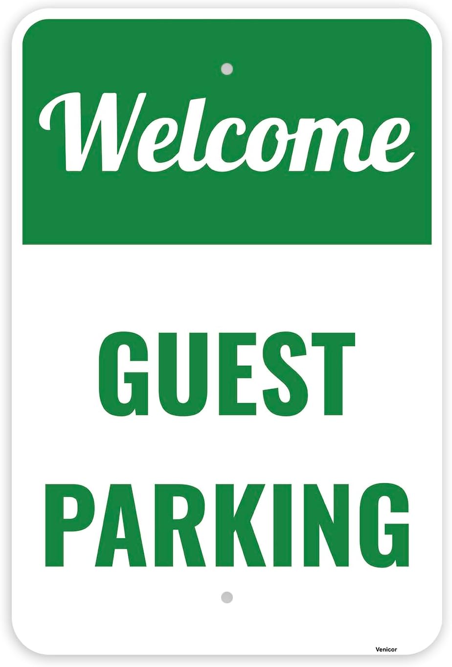 1PC Guest Parking Sign, 18 x 12 Inches - Aluminum - Visitor Customer Parking Only Signs For Business