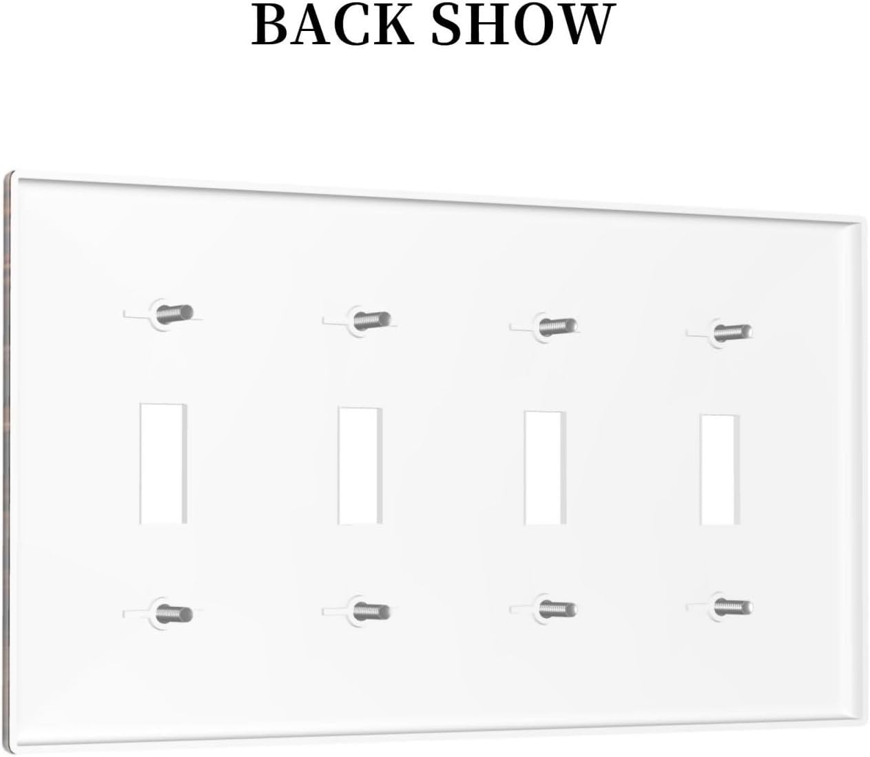 Decorative Light Switch Cover Plate Retro Coffee Maker Beans Cup 4 Gang Wall Plate Oversized Quad Toggle Switch Cover Plate Jumbo Faceplate for Kirchen Home Decor