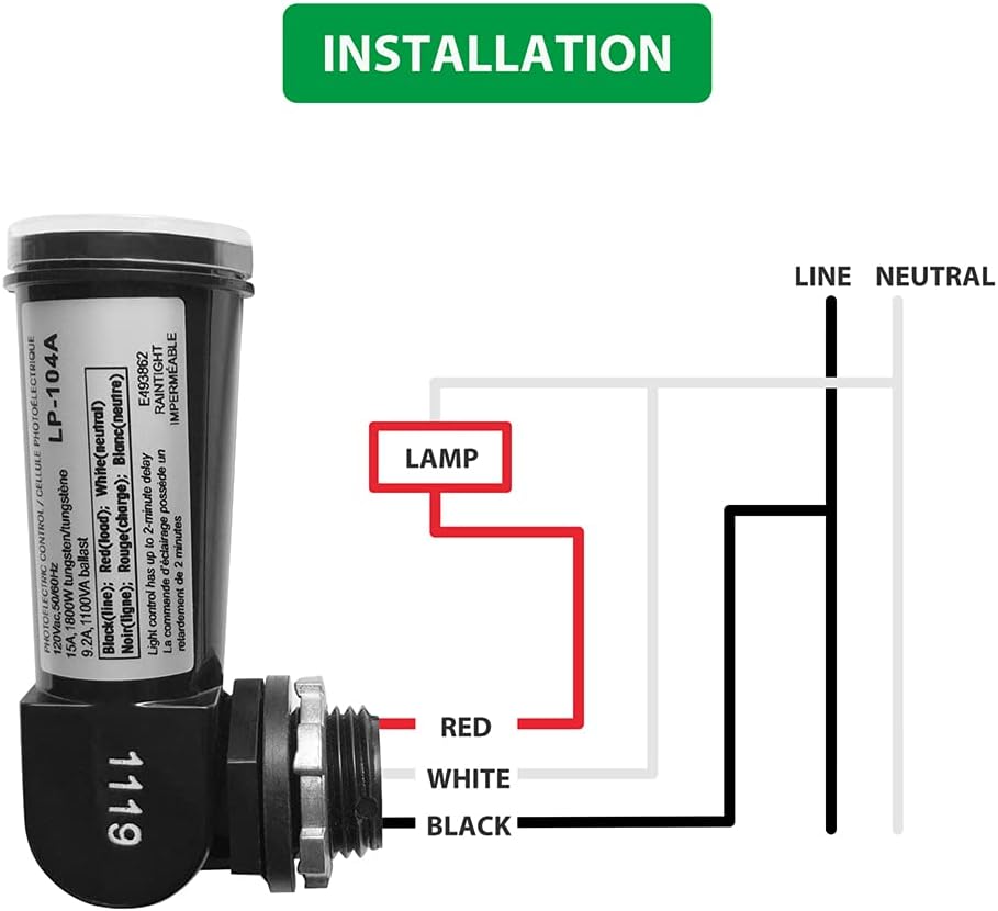 8 Pack Outdoor Photoelectric Sensor,Dusk to Dawn Swivel Mount Conduit Lighting Control with Photocell,Automatic Adjustable Photo Sensor Switch for Indoor and Outdoor Light