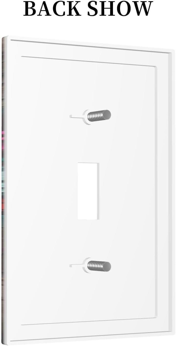 Decorative Light Switch Cover Hip Hop Street Graffiti Flame Car 1 Gang Single Toggle Device Electrical Faceplate Switchplates Decorator Outlet Wall Plate for Bedroom living Room Decor