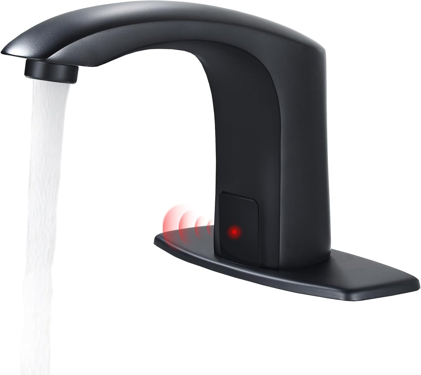 Gangang Automatic Sensor Touchless Bathroom Sink Faucet with Hole Cover Plate and Water Mixer Valve