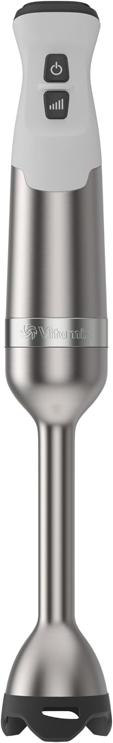 Vitamix 5-Speed Immersion Blender, Professional-Grade Hand Blender with 625-Watt Motor and Stainless-Steel Blade, Stainless Steel/White