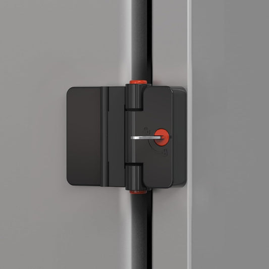 Refrigerator Adhesive Locks Double Button Fridge Door Lock with Key, Child Proof Freezer Cooler Door Lock, Child Baby Safety File Drawer Lock and Cabinet Locks (Black, 1)