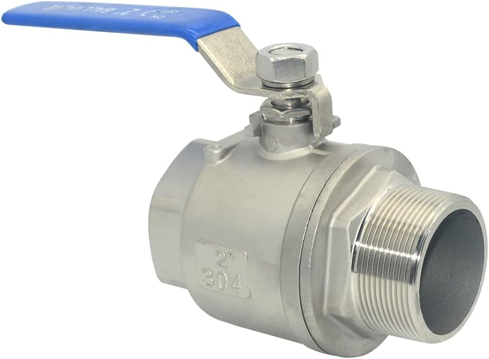 DAN SPEED 2 Inch Male x Female NPT Ball Valve S304 Stainless Steel,Full Port Heavy Duty for Water, Oil, and Gas,1000WOG (2 inch)
