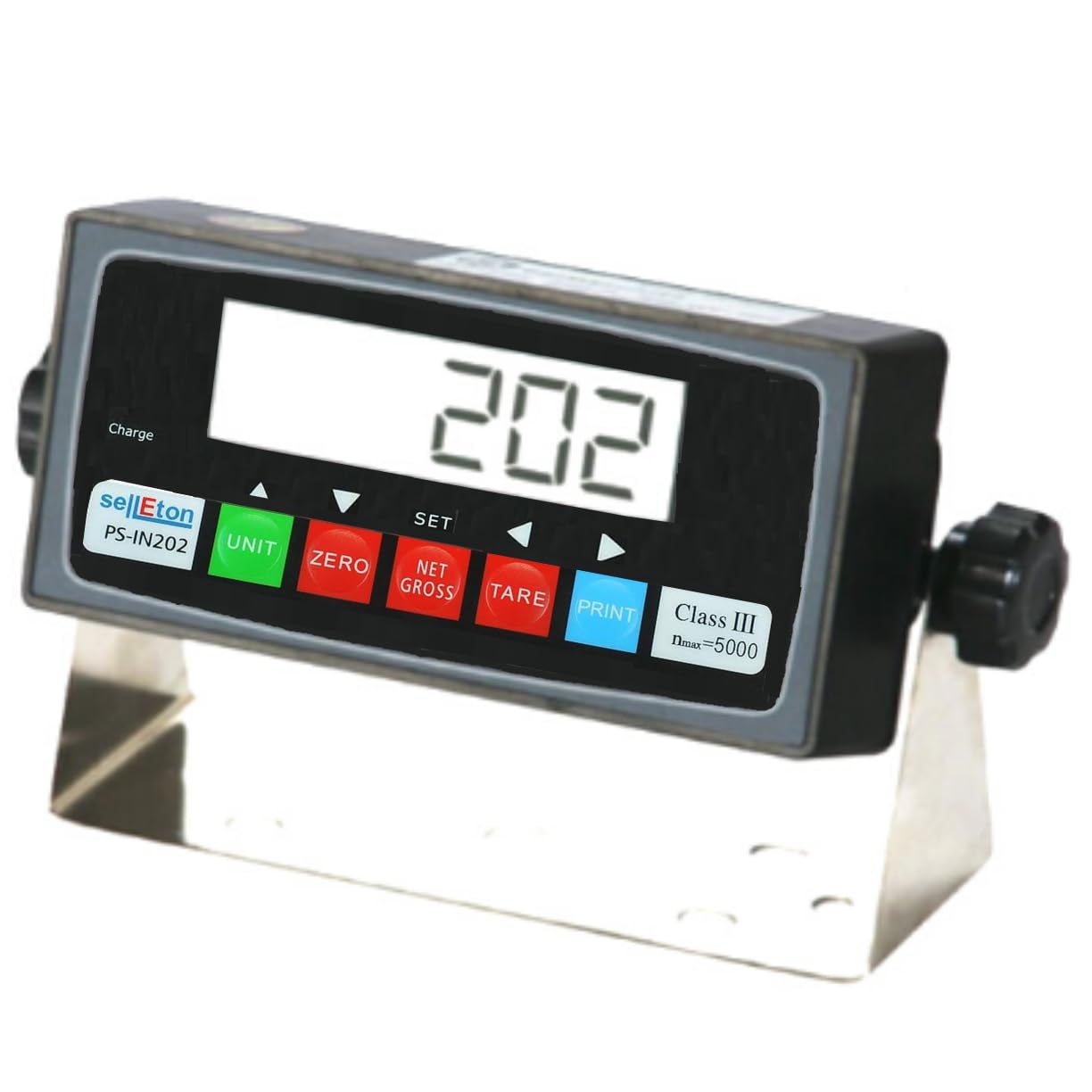 SellEton Ps-IN202 Ntep Legal for Trade LCD Indicator with Rs-232 Port/and 15' Cable for Floor Scale (Compatible with Any Floor Scale)