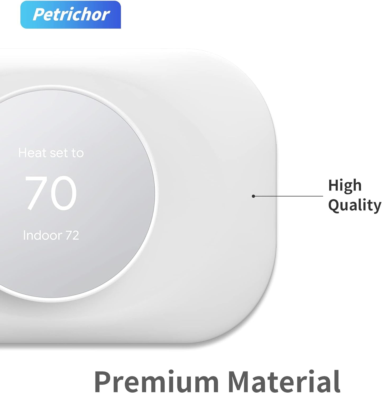 Petrichor Nest Thermostat Wall Plate - Compatible with Google Nest Thermostat 2020 - Nest Thermostat Trim Kit, Nest Thermostat Wall Plate Cover Accessory Easy Installation - Snow