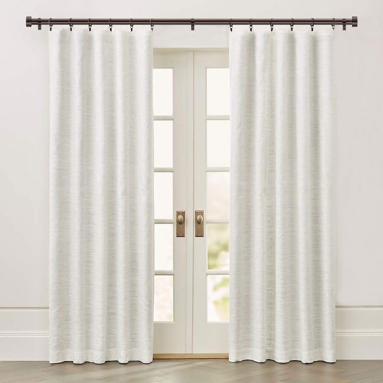 Adjustable Curtain Rods-18 to 88 Inches,1 Inch Modern Metal Drapery Rods, Adjustable Heavy Duty Curtain Pole with Simple End Caps