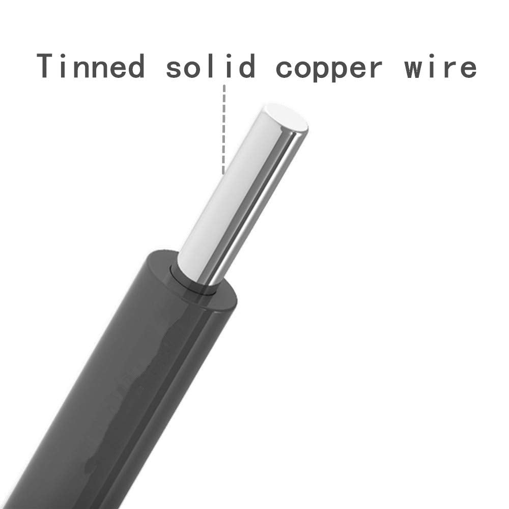 TUOFENG 26 awg Wire Solid Core Hookup Wires-6 Different Colored Jumper Wire 33ft or 10m Each, 26 Gauge Tinned Copper Wire PVC (OD: 1.25mm) Hook up Wires Kit