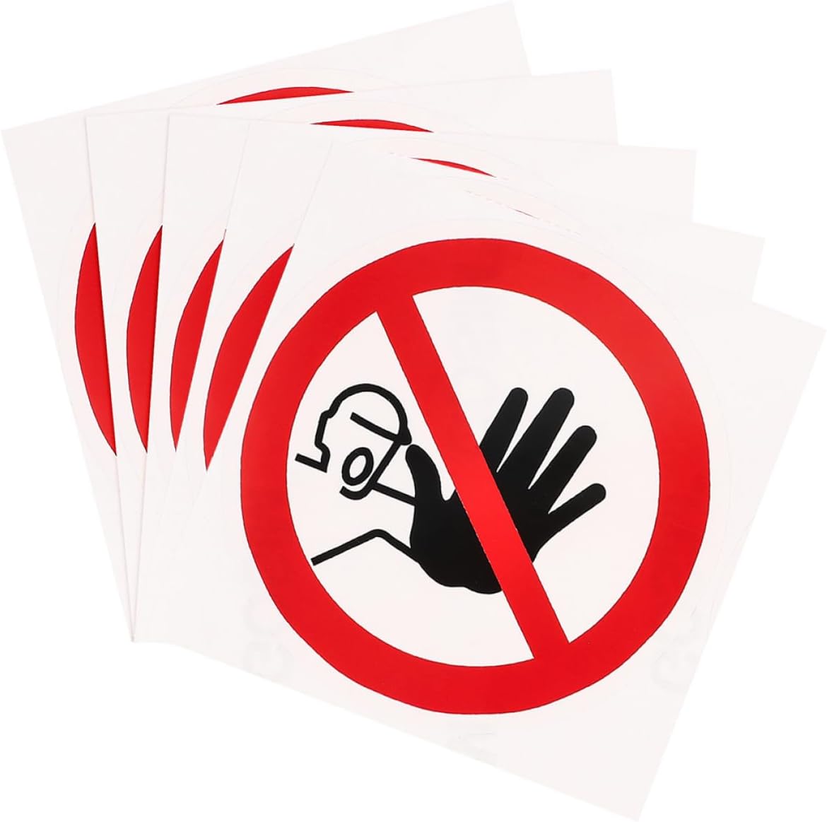 5pcs No Entrance Warning Label Stickers Safety Caution Decal Warning Sign for Industrial and Construction Use Adhesive for Surfaces