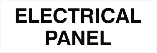 All Quality Basic Electrical Panel Sign - Fire Regulation Safety Compliance Sign - White - Medium (1 Pack)