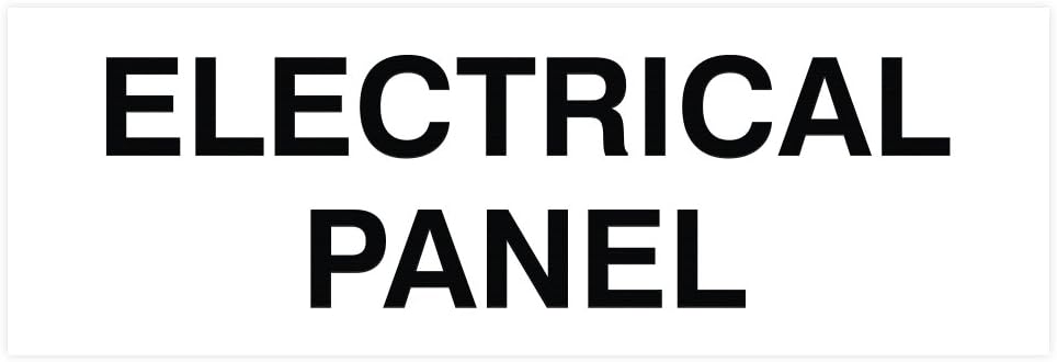 All Quality Basic Electrical Panel Sign - Fire Regulation Safety Compliance Sign - White - Small (1 Pack)