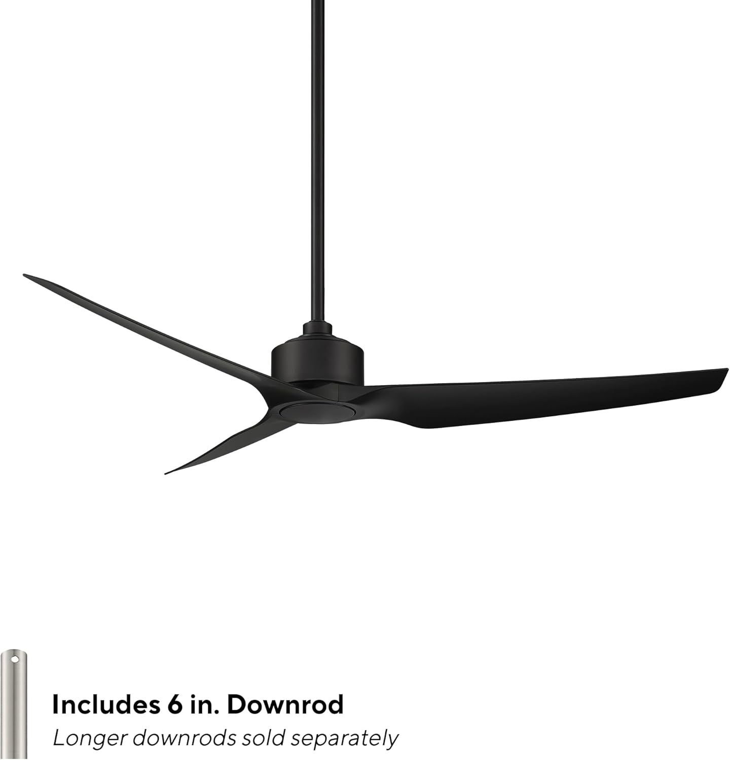 WAC F-056-MB Stella 60" Outdoor Ceiling Fan with Remote Control, Matte Black