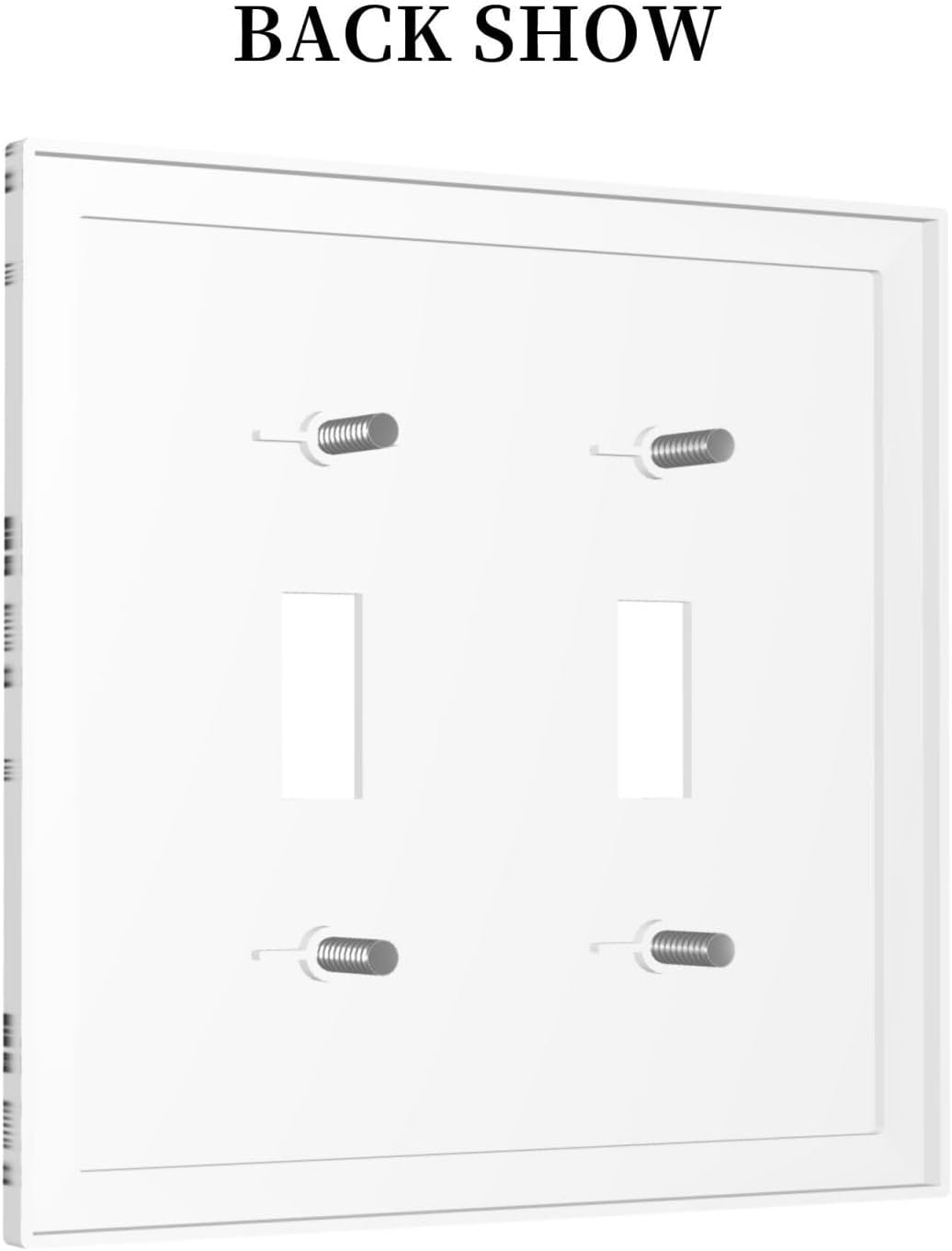 Black White Leaf Wheat Maple Leaf Plant Decorative Switch Plates 2 Gang Double Toggle Outlet Light Switch Cover Wall Plate Electrical Faceplate for Bedroom Bathroom Decor