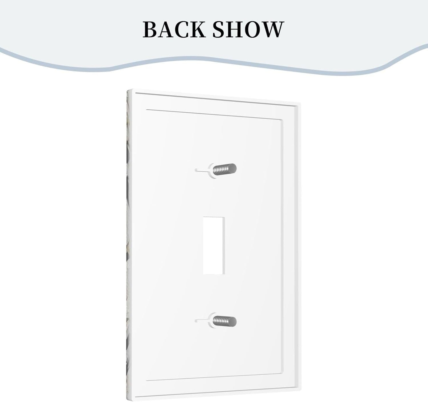Decorative Light Switch Cover Rusitc White Flowers Country Floral Farmhouse Single Toggle Switchplate 1 Gang Wall Plate Switchcover Decora Light Switch Plate for Home Decor