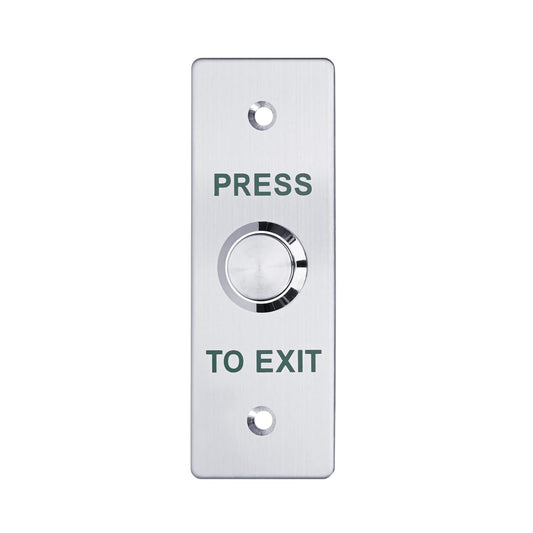Push to Exit Button，12V DC Push to Exit Switch with LED Light, IP67 Waterproof,NC/NO/COM Outputs, Surface Mount Request-to-Exit Device for Access Control Systems (115X40-A)