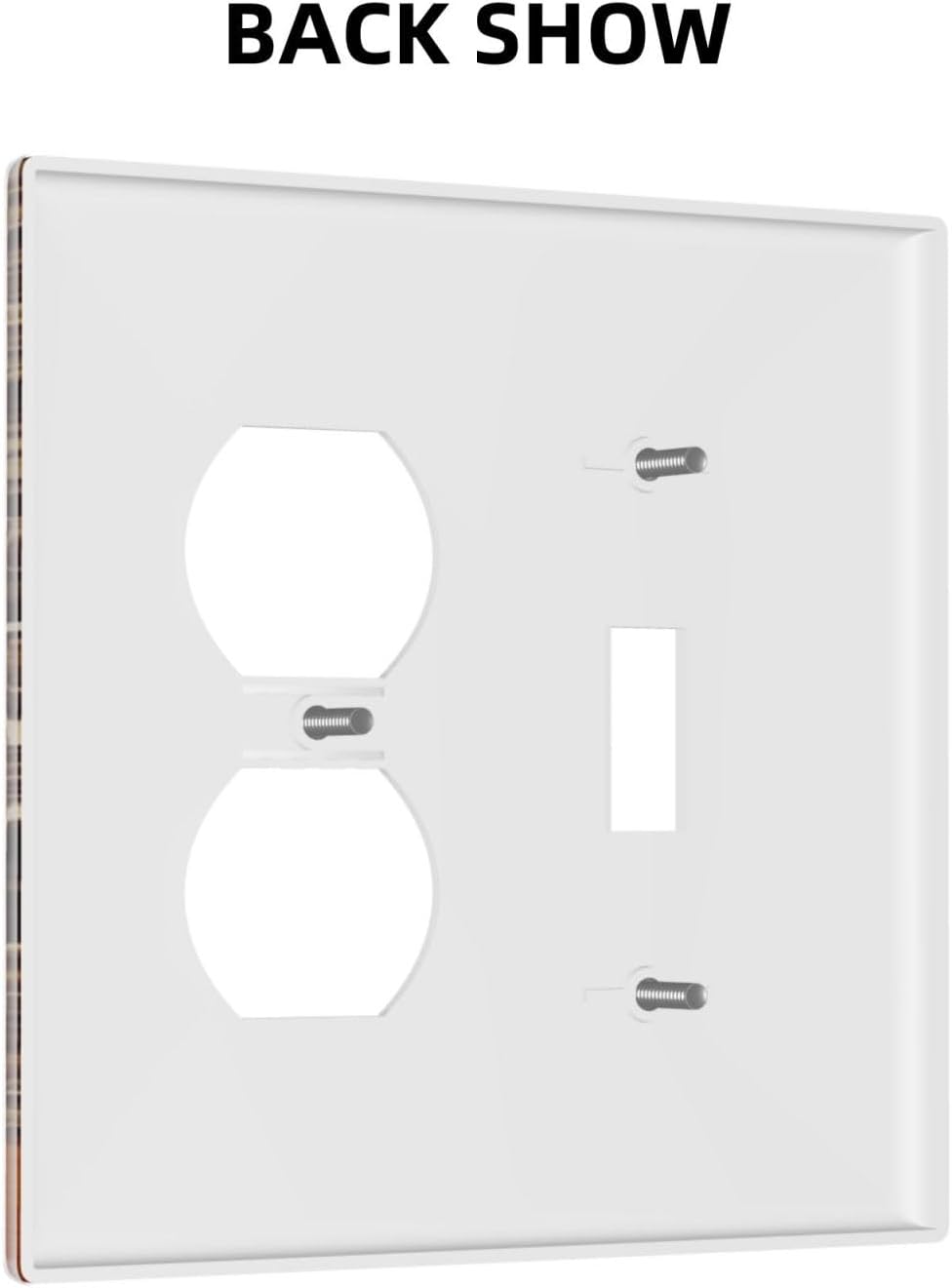 Decorative Outlet Covers Vintage Coffee Beans Leaf Cup 2 Gang Wall Plate Cover Single Toggle Duplex Combo Two Switch Light Switch Cover Plate Jumbo Dual GFCI Faceplate